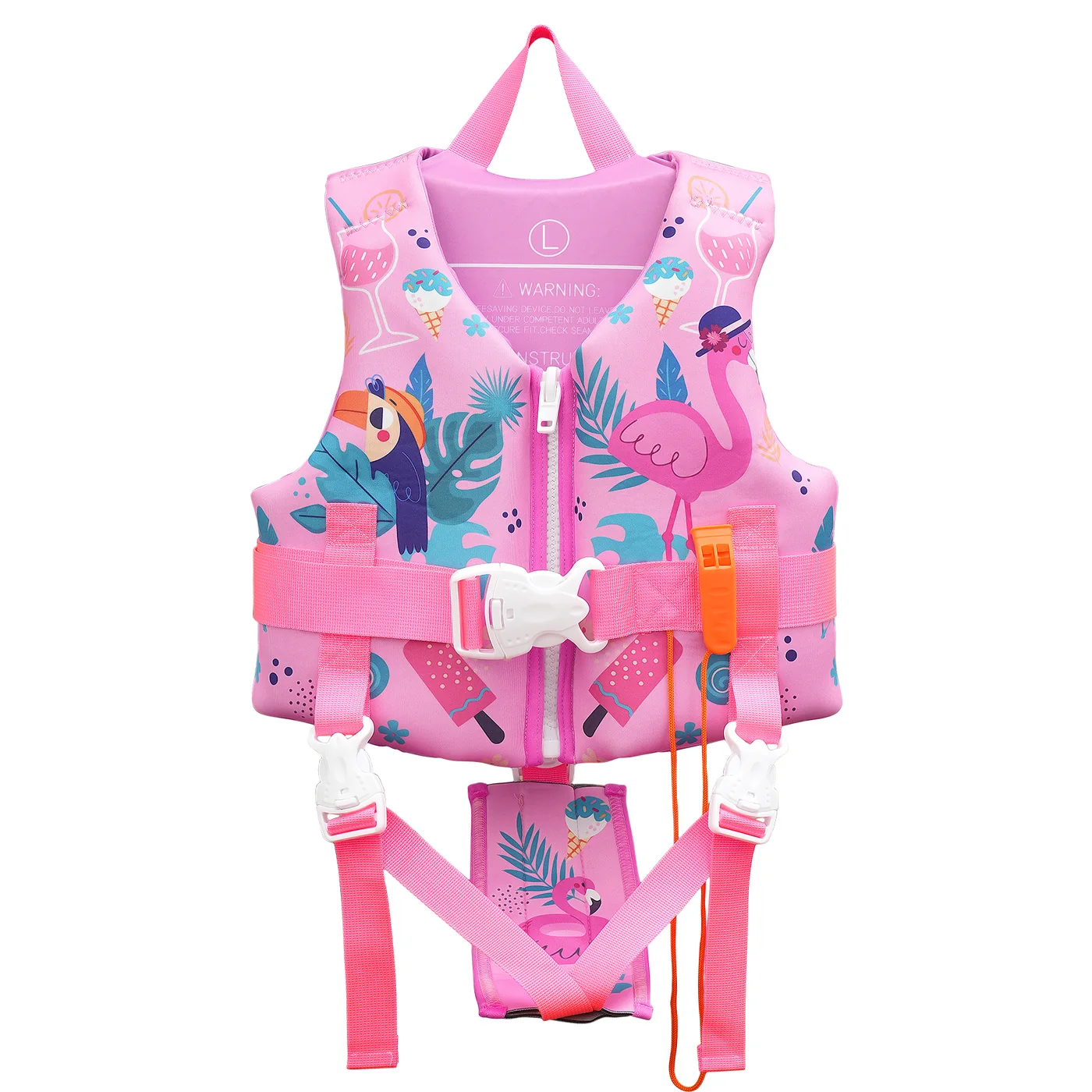 Pink Elejolie kids life jacket