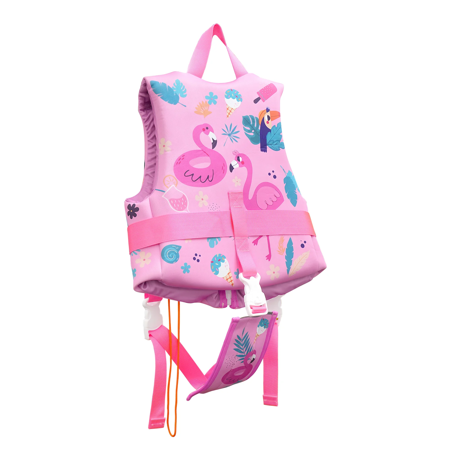 Elejolie kids life jacket pink back