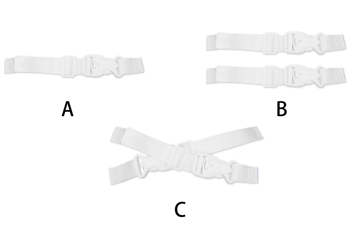 Single parallel dual and crossed dual rear strap configurations